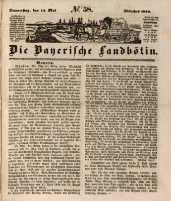 Bayerische Landbötin Donnerstag 14. Mai 1840