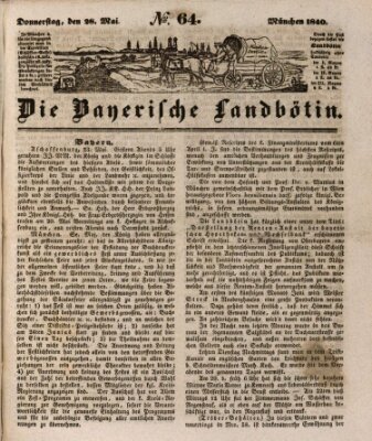 Bayerische Landbötin Donnerstag 28. Mai 1840