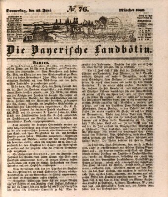 Bayerische Landbötin Donnerstag 25. Juni 1840