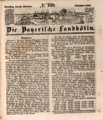 Bayerische Landbötin Dienstag 27. Oktober 1840