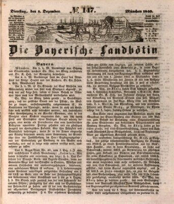 Bayerische Landbötin Dienstag 8. Dezember 1840