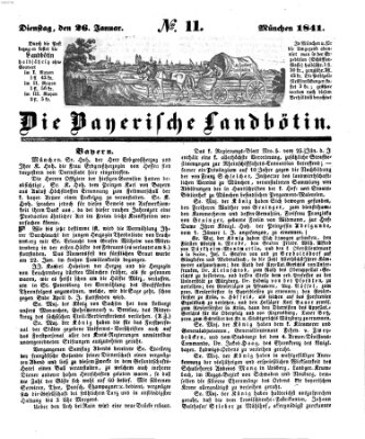 Bayerische Landbötin Dienstag 26. Januar 1841