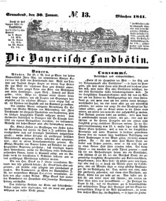 Bayerische Landbötin Samstag 30. Januar 1841