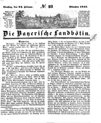 Bayerische Landbötin Dienstag 23. Februar 1841