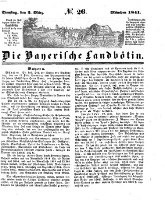 Bayerische Landbötin Dienstag 2. März 1841