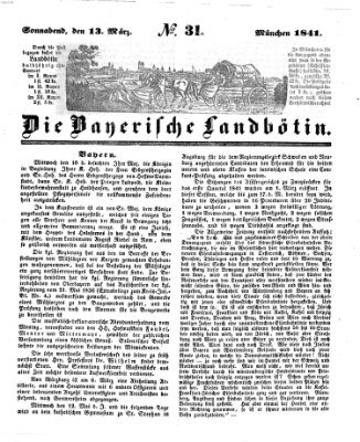 Bayerische Landbötin Samstag 13. März 1841