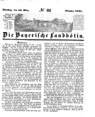 Bayerische Landbötin Dienstag 16. März 1841