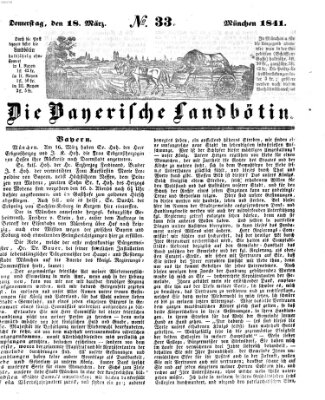 Bayerische Landbötin Donnerstag 18. März 1841