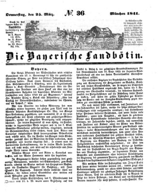 Bayerische Landbötin Donnerstag 25. März 1841