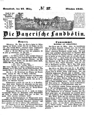 Bayerische Landbötin Samstag 27. März 1841