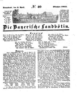 Bayerische Landbötin Samstag 3. April 1841