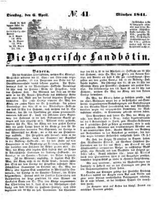 Bayerische Landbötin Dienstag 6. April 1841