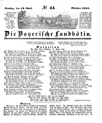 Bayerische Landbötin Dienstag 13. April 1841