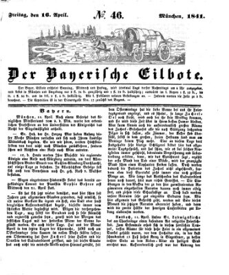 Bayerische Landbötin Freitag 16. April 1841