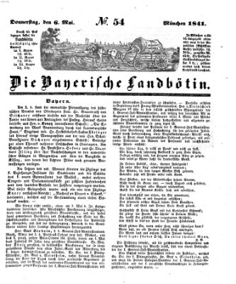 Bayerische Landbötin Donnerstag 6. Mai 1841