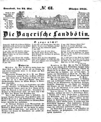 Bayerische Landbötin Samstag 22. Mai 1841