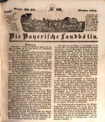 Bayerische Landbötin Dienstag 20. Juli 1841