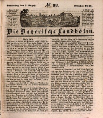 Bayerische Landbötin Donnerstag 5. August 1841