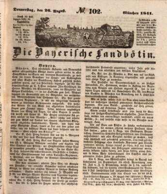 Bayerische Landbötin Donnerstag 26. August 1841