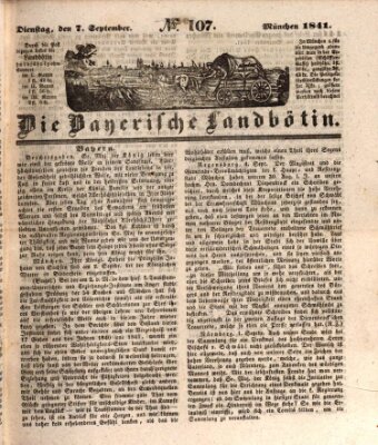 Bayerische Landbötin Dienstag 7. September 1841