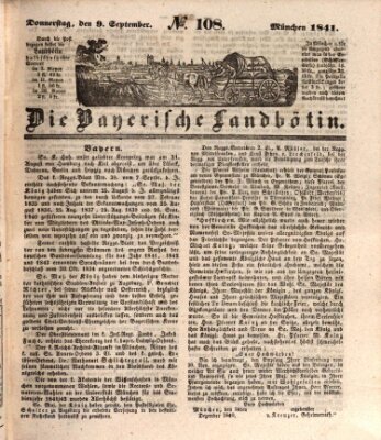 Bayerische Landbötin Donnerstag 9. September 1841