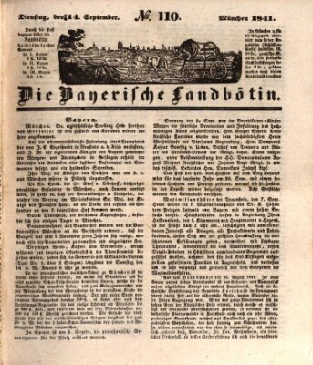 Bayerische Landbötin Dienstag 14. September 1841