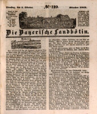 Bayerische Landbötin Dienstag 5. Oktober 1841