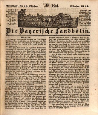 Bayerische Landbötin Samstag 16. Oktober 1841