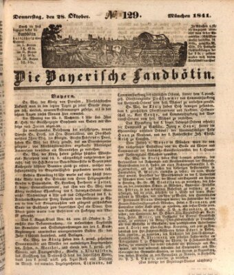 Bayerische Landbötin Donnerstag 28. Oktober 1841