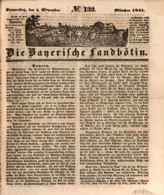 Bayerische Landbötin Donnerstag 4. November 1841