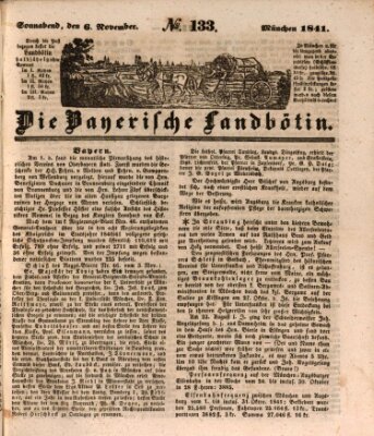 Bayerische Landbötin Samstag 6. November 1841