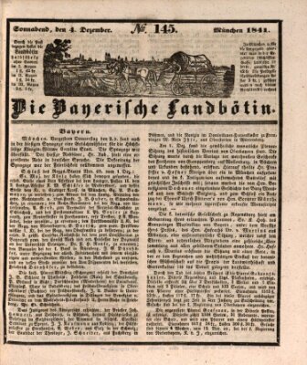 Bayerische Landbötin Samstag 4. Dezember 1841