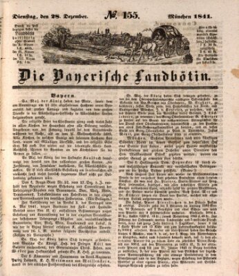 Bayerische Landbötin Dienstag 28. Dezember 1841