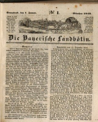 Bayerische Landbötin Saturday 1. January 1842