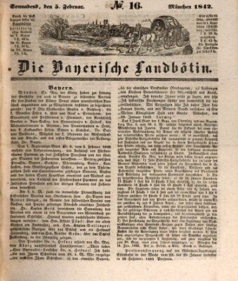 Bayerische Landbötin Samstag 5. Februar 1842