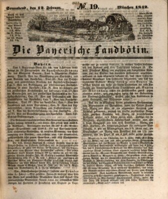 Bayerische Landbötin Samstag 12. Februar 1842