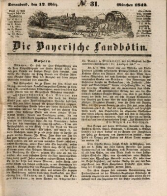 Bayerische Landbötin Samstag 12. März 1842