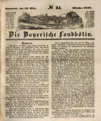 Bayerische Landbötin Samstag 19. März 1842