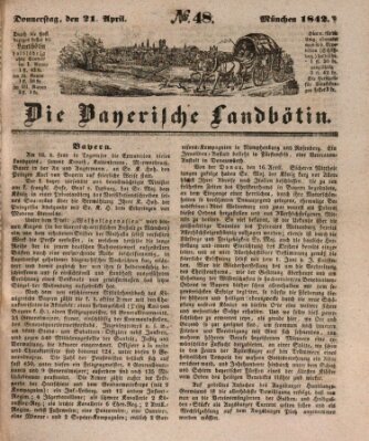 Bayerische Landbötin Donnerstag 21. April 1842