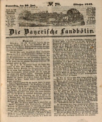 Bayerische Landbötin Donnerstag 30. Juni 1842