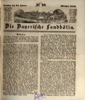 Bayerische Landbötin Dienstag 24. Januar 1843