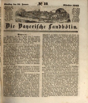 Bayerische Landbötin Dienstag 31. Januar 1843