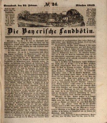 Bayerische Landbötin Samstag 25. Februar 1843