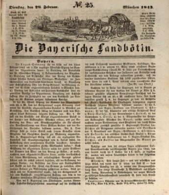 Bayerische Landbötin Dienstag 28. Februar 1843