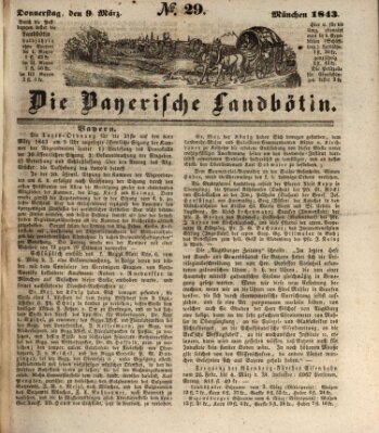 Bayerische Landbötin Donnerstag 9. März 1843