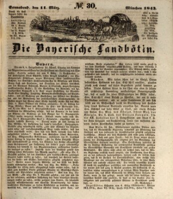 Bayerische Landbötin Samstag 11. März 1843