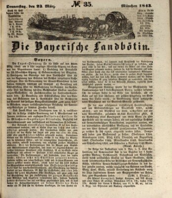 Bayerische Landbötin Donnerstag 23. März 1843