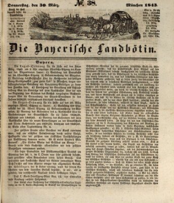 Bayerische Landbötin Donnerstag 30. März 1843