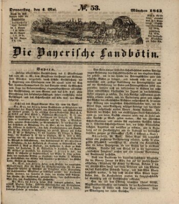 Bayerische Landbötin Donnerstag 4. Mai 1843