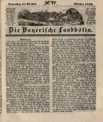 Bayerische Landbötin Donnerstag 29. Juni 1843